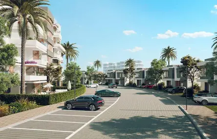 inside the Palm Hills developed compound in North Coast